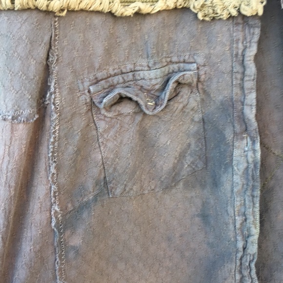 Upcycled sanctuary camouflage camo frayed post Apocalyptic scavenger jacket - Picture 15 of 16